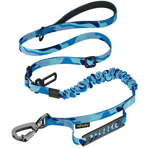 Tactical Bungee Shock Absorbing No Pull Dog Leash (Blue Camo)