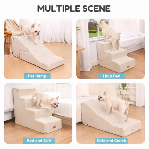 4 Step Dog Stair and Ramp for Small Dogs and Cats