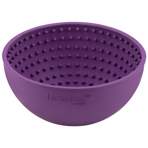 Wobble Dog Slow Feeder Bowl Lick Mat (Purple)