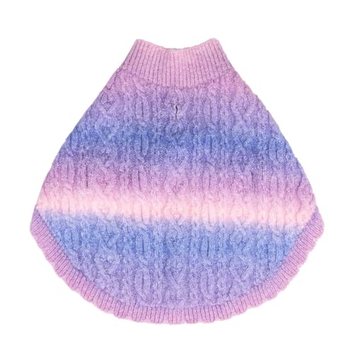 Rainbow Mohair Dog Sweater Cloak (Medium(Back Length 12") / Rainbow 1)
