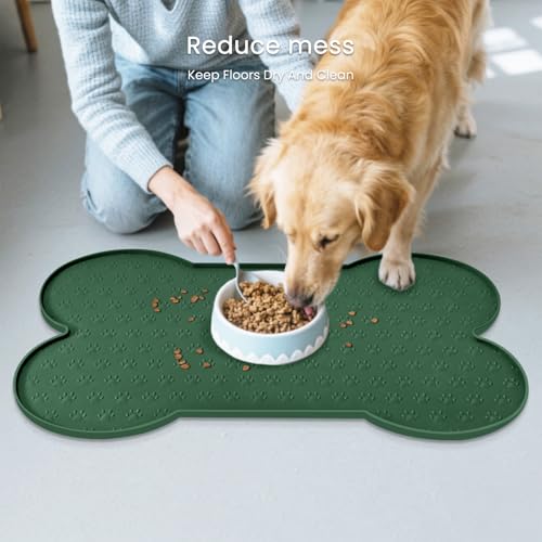 Dog Food Mat Anti (25.6" x 13" / Hunter Green)