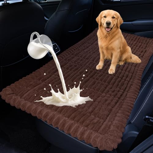 Dog Car Seat Waterproof Bed Cover Back Seat Dark Brown 23.6”x51” (Dark Brown / 23.6”x51”)
