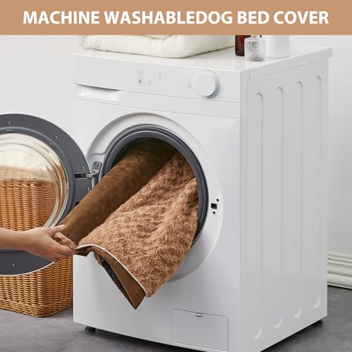 Orthopedic Washable XXL Dog Bed for Senior Dog Cozy Sleep (48"l x 35"w x 7"th / Brown)