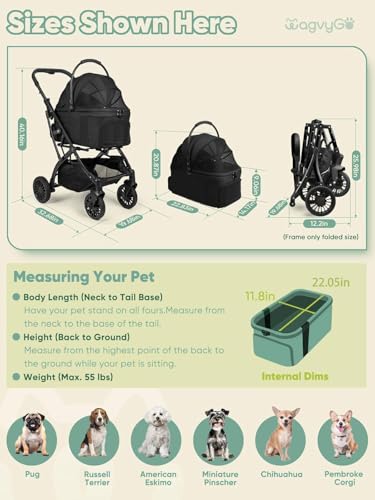 Small Dog Stroller (ALL BLACK)