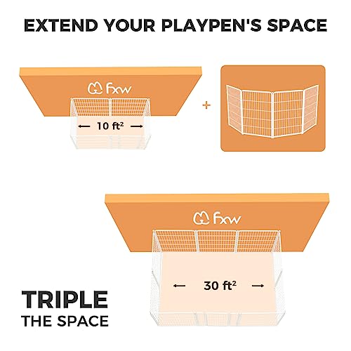 Homeplus Indoor Dog Playpen (White / 40"H)