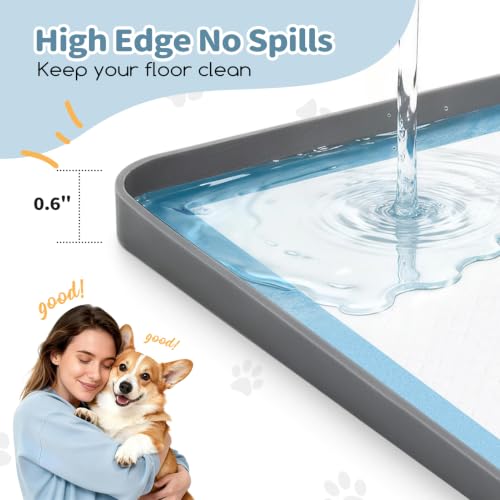 Silicone Puppy Pad Holder Tray with Clips (A-24"x24")
