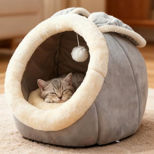 Cat Beds for Indoor Cats (Rabbite Gray / XL)