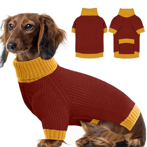Large Dog Sweater (Large (Chest 21") / Burgundy)