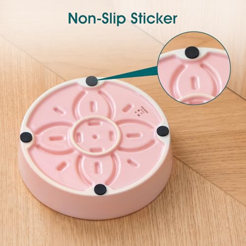 Ceramic Slow Feeder Dog Bowls (S-0.6 Cups / Pink)