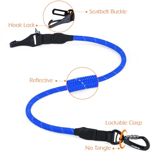 Dog Seat Belt for Car (Blue / 1 Pack)