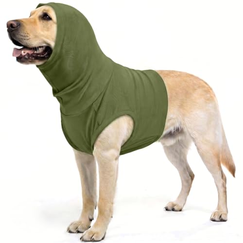 Dog Medical Shirt Neck Cover (OliveDrab / 3XL(Chest: 34.3"))