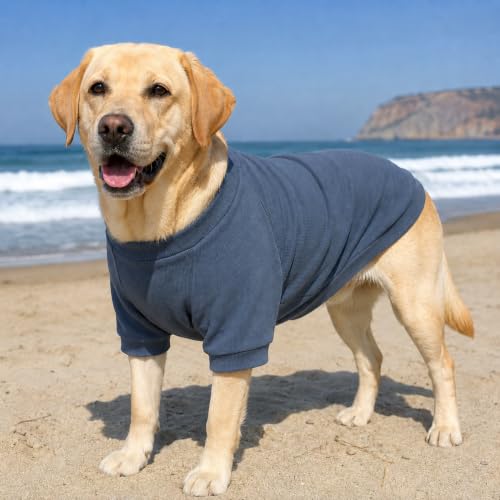 Ribbed Dog T Shirt Cotton Knitted Dog Sweaters for All Season Pet T (XS (for Mini Dog) / Grayish blue)
