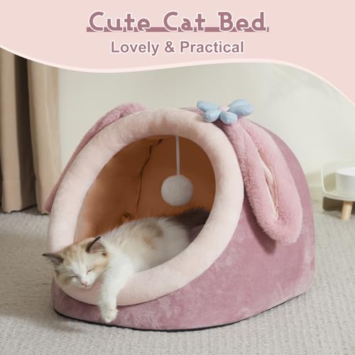 Cute Cat Bed for Indoor (Medium / Pink purple)