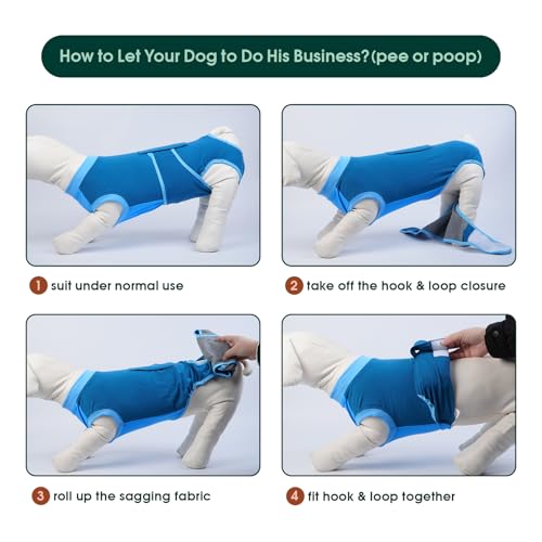 Dog Recovery Suit (Blue / X-Small)