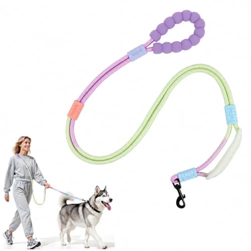 Hands Free Dog Leash (Purple green / 5.5 FT)