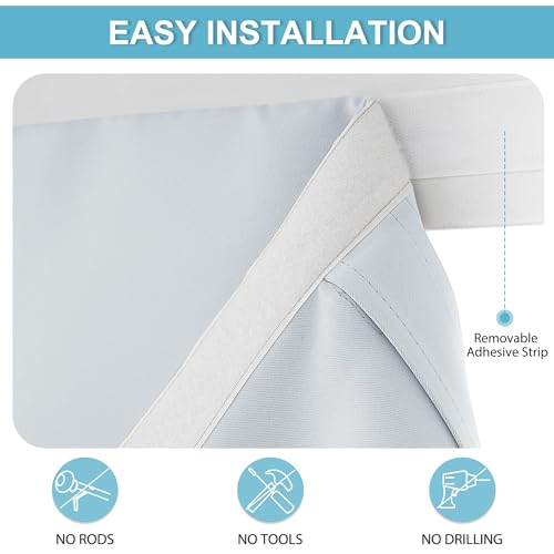 French Door Curtain 80 inch Long (Greyish White / 34"W x 80"L (Pack of 1))