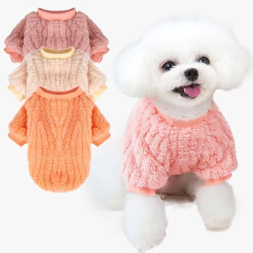 Dog Sweaters 3 (Ivory,Pink,Coral / Large)