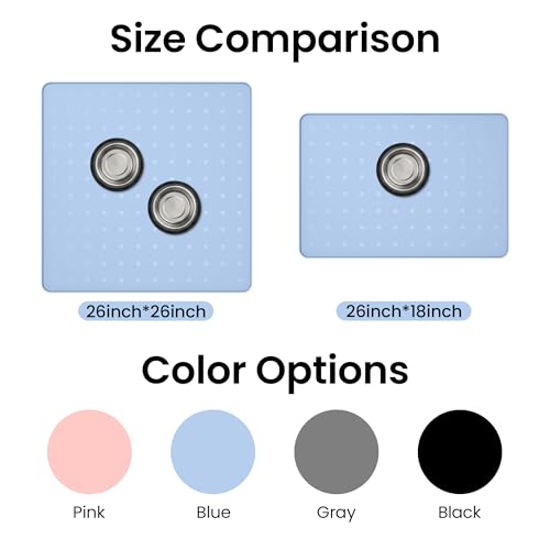 Silicone Pet Feeding Mat (blue / 26*18)
