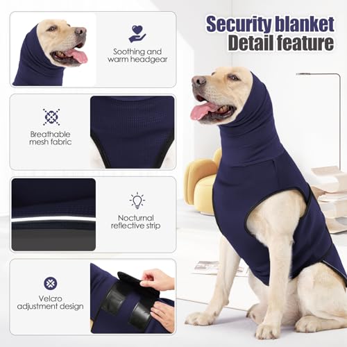 Dog Anxiety Jacket (XXX-Large(Chest:31"-35") / Navy blue)