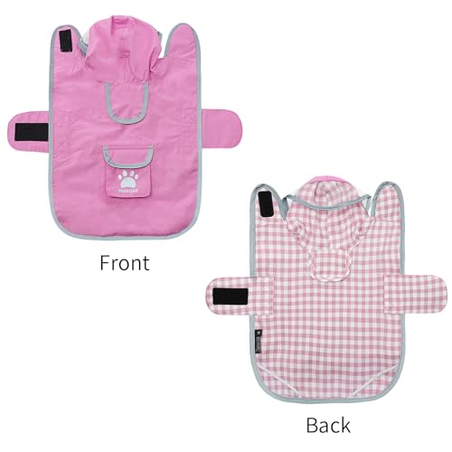 Dog Raincoat Reversible (Dark Pink / X-Small(4-9lb))