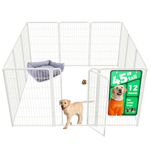 Homeplus Indoor Dog Playpen (White / 45"H)