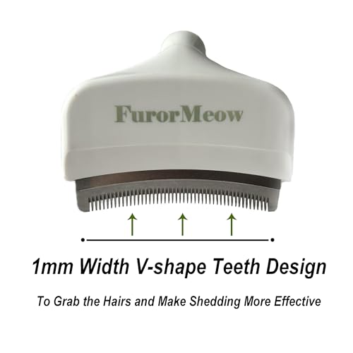 Pet Deshedding Tool with Curve Blade (Small / White)