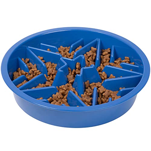 Slow Feeder Dog Bowls (4 Cup / Blue)