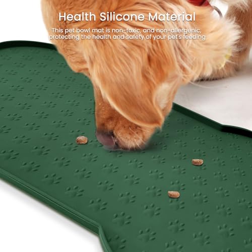 Dog Food Mat Anti (25.6" x 13" / Hunter Green)