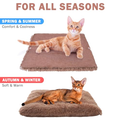 Self Warming Cat Bed (Brown / L: 24"x28")
