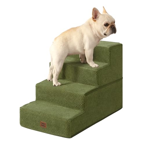 Dog Stairs for Bed 18" H (Olive Green / Standard 15" x 24" x 18")