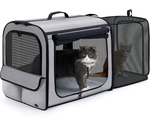 Dog Car Carrier Light Weight (Gray(Expandable) / 24.0"L x 17.7"W x 20.5"H)