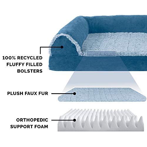 Orthopedic Dog Bed for Large (Large / Marine Blue)
