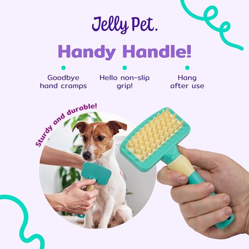 Deshedding Dog Bath Brush Scrubber for Short Haired Dogs