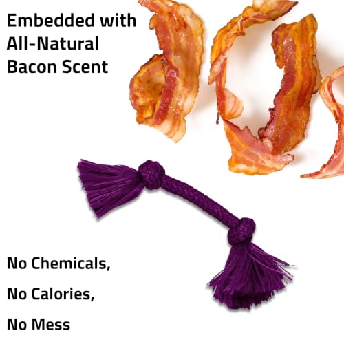 Tug Rope Dog Toys for Small Dogs (Small (VALUE 2-Pack) / Bacon)