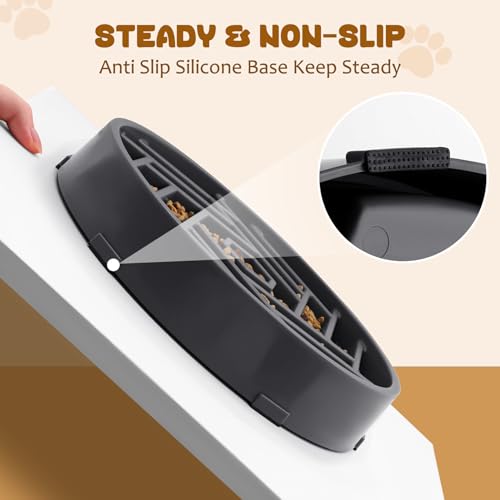 Slow Feeder Dog Bowl (grey)