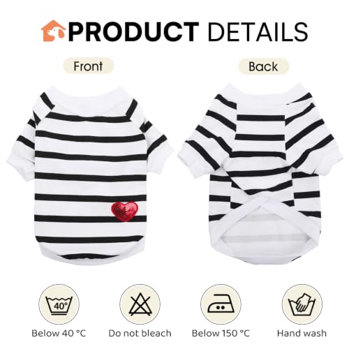 Dog Striped Shirts for Large Dogs (White / Large)
