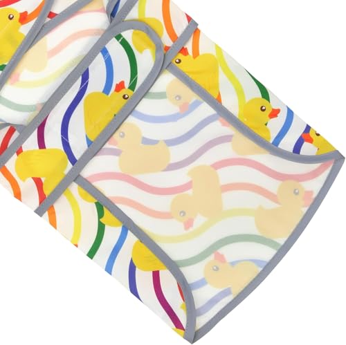 Dog Raincoat Waterproof Dog Rain Jacket with Hood (Rainbow Ducks / X-Small)