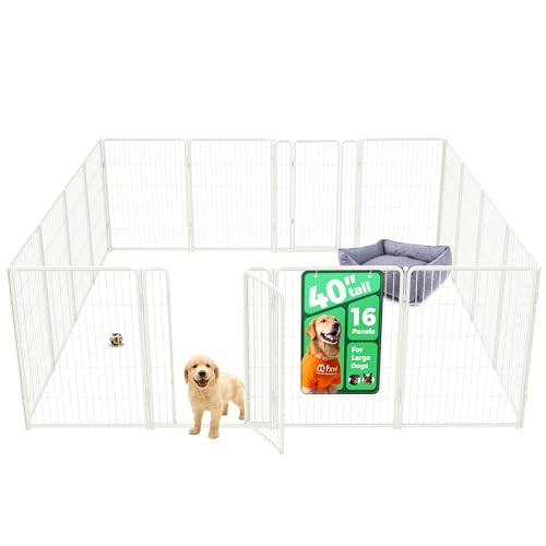 Homeplus Indoor Dog Playpen (White / 40"H)