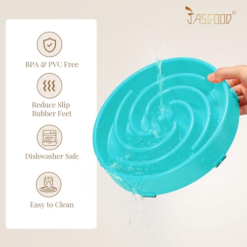 Slow Feeder Dogs Bowl for Large Medium Dogs (Large / B-Sky Blue)