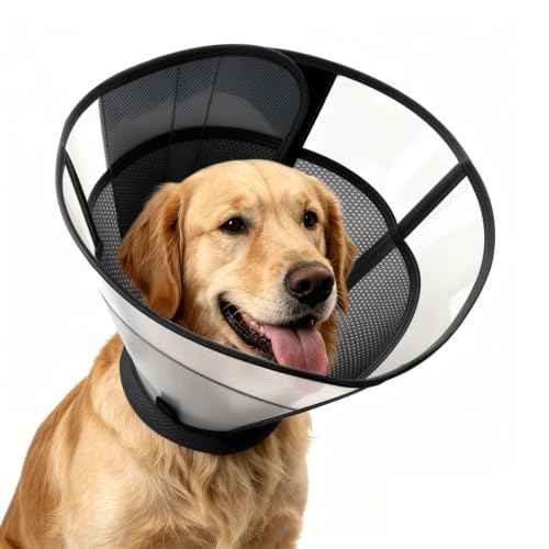 Dog Cone to Stop Licking (XXL (Neck: 21.3-24.0") / Black)