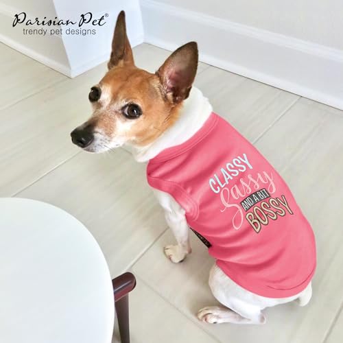 Dog Shirt 100% Cotton Classy Sassy and Bossy Shirts for Large Dogs (3X-Large)