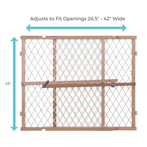 Diamond Mesh Wooden Baby Gate