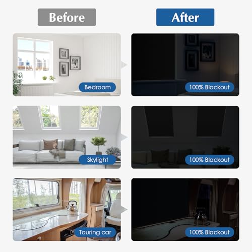 100% Blackout Curtains for Bedroom (Black / 57"W x 118"H)