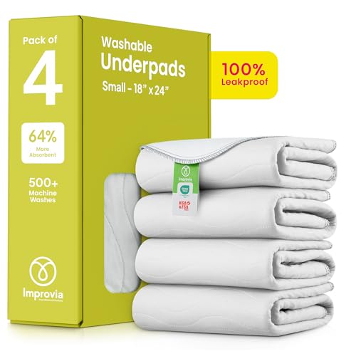 Washable Underpads (White / 18"x24" (Pack of 4))