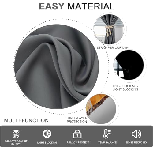 Self Adhesive Curtain (47"W x 96"L (Pack of 1) / Grey)