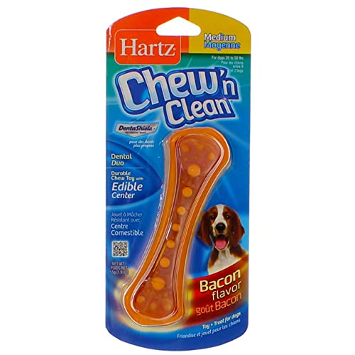 Chew N' Clean Dental Duo Dog Chew Toy Bacon Flavor