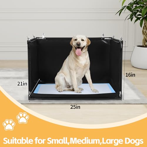 Dog Pee Pad Holder with High Walls (25.2"Lx21.3"Wx15.7"H)