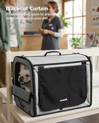 Dog Car Carrier Light Weight 24×17.7×20.5in (Gray / 24.0"L x 17.7"W x 20.5"H)