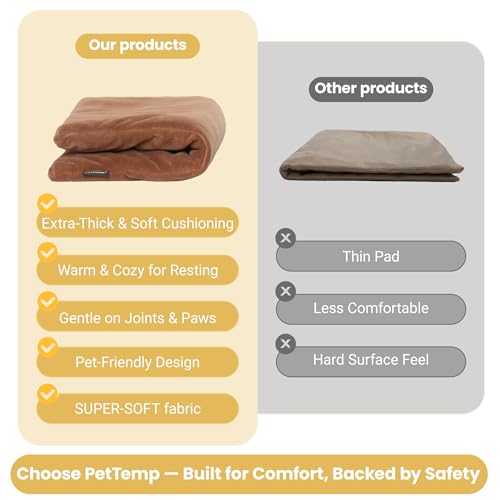 Upgraded Pet Heating Pad (Brown / XL: 31.5" x 23.4")