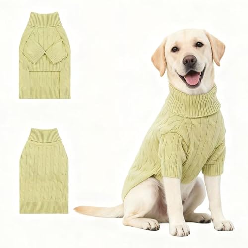Small Medium Dog Sweater (Light Green / X-Large)